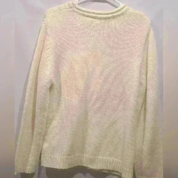 Carolyn Taylor Cream Knit Sweater sz PM - Picture 3 of 7